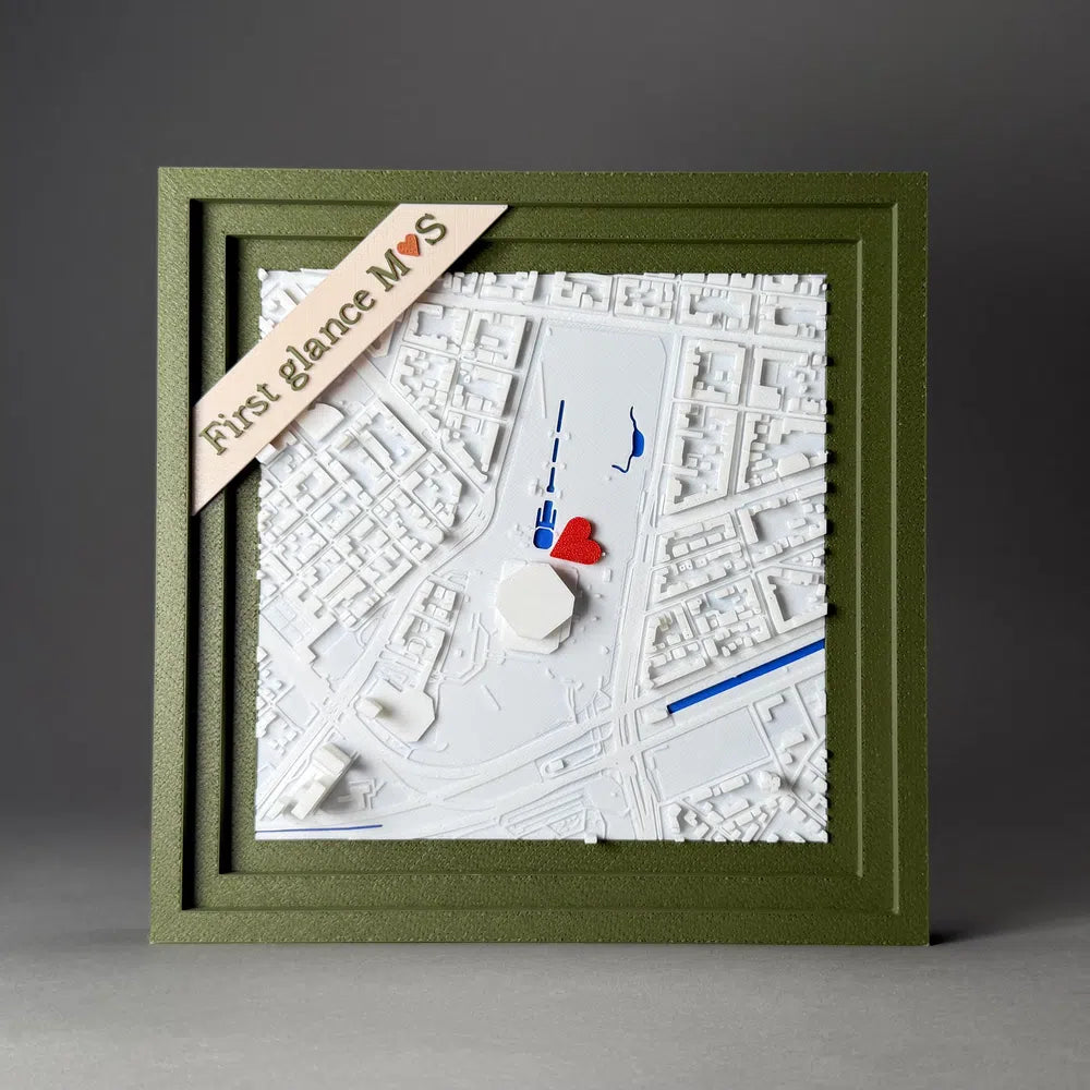 3d printed map for couples