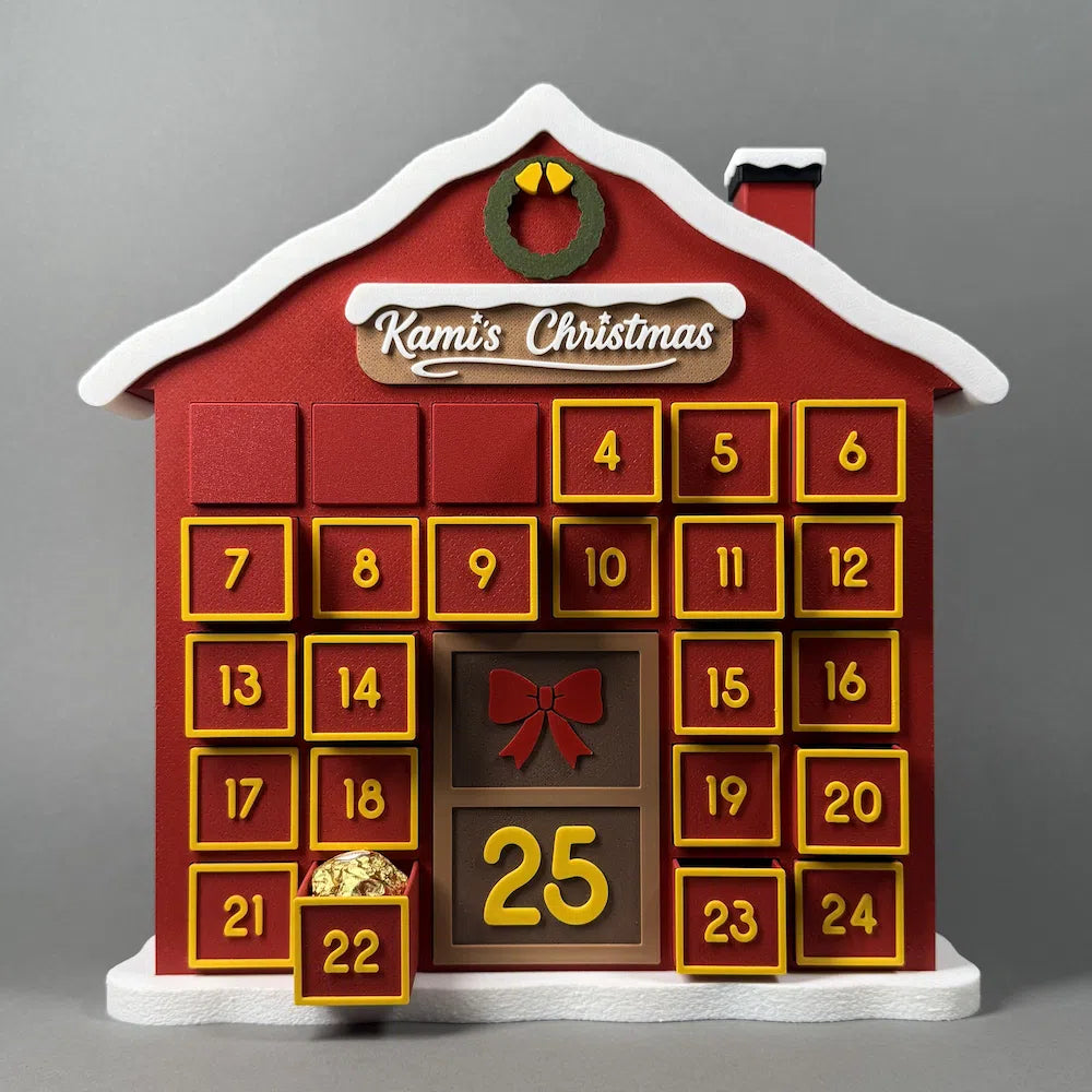A house-shaped advent calendar