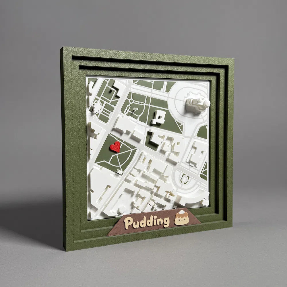 Heart pin location of first date